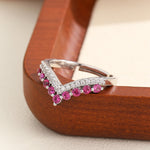 Load image into Gallery viewer, Timeless Tiara-Inspired Pink Ring - Reet Pehal
