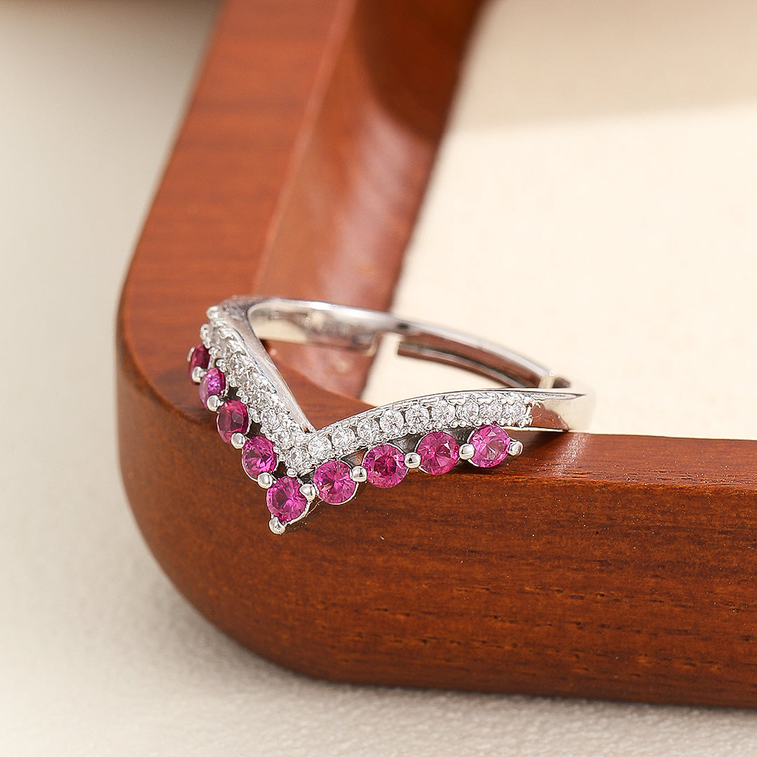 Timeless Tiara-Inspired Pink Ring - Reet Pehal