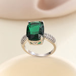 Load image into Gallery viewer, Sparkly Emerald Halo Ring - Reet Pehal
