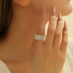 Load image into Gallery viewer, Modern Allure Silver Gemstone Ring - Reet Pehal
