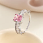 Load image into Gallery viewer, Deluxe Pink Princess Cut Diamond Ring - Reet Pehal
