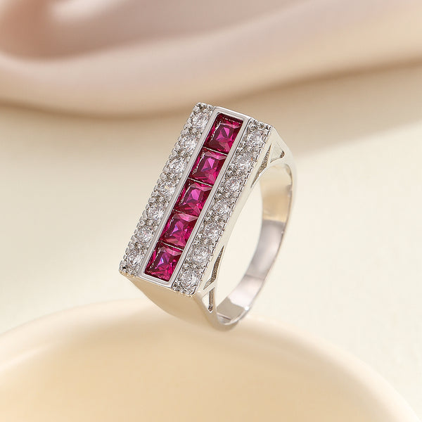 Modern Allure Pink Gemstone Ring - Reet Pehal