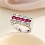 Load image into Gallery viewer, Modern Allure Pink Gemstone Ring - Reet Pehal
