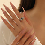 Load image into Gallery viewer, Deluxe Emerald Princess Cut Diamond Ring - Reet Pehal
