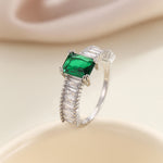 Load image into Gallery viewer, Deluxe Emerald Princess Cut Diamond Ring - Reet Pehal
