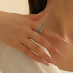 Load image into Gallery viewer, Delicate Emerald Cascade Crystal Ring - Reet Pehal
