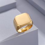 Load image into Gallery viewer, Luxe Gold Square Statement Ring
