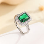 Load image into Gallery viewer, Jubilant Emerald Halo Ring - Reet Pehal
