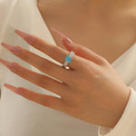 Load image into Gallery viewer, Deluxe Azure Princess Cut Diamond Ring - Reet Pehal
