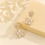 Load image into Gallery viewer, Beautiful Golden Floral Delight  Earrings - Reet Pehal
