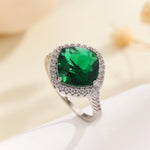 Load image into Gallery viewer, Stately Emerald Cushion-Cut Ring - Reet Pehal
