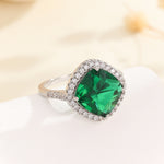 Load image into Gallery viewer, Stately Emerald Cushion-Cut Ring - Reet Pehal
