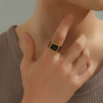 Load image into Gallery viewer, Fashionable Gold Midnight Maze Ring
