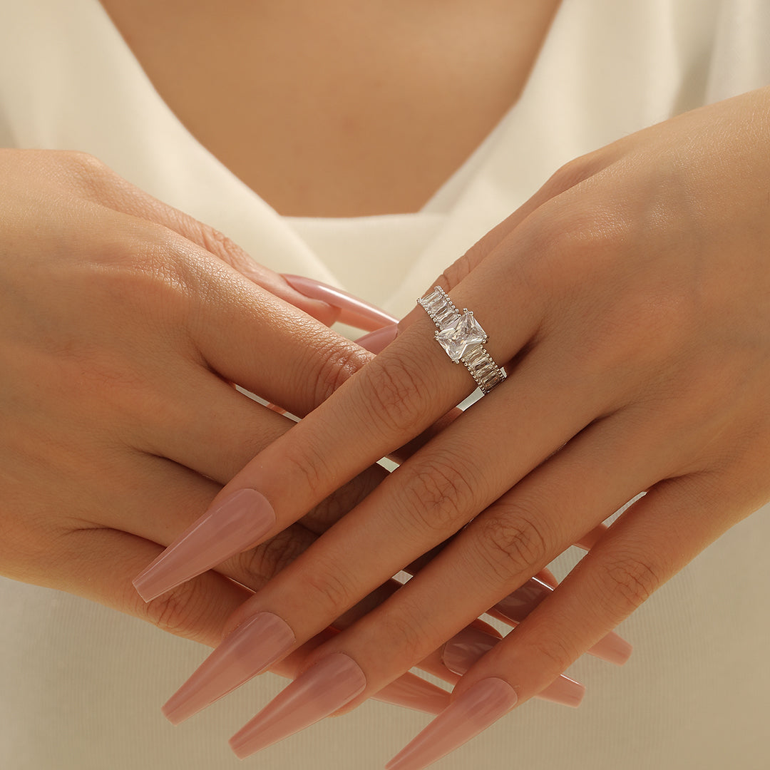 Deluxe Princess Cut Diamond Ring - Reet Pehal