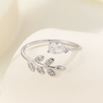 Load image into Gallery viewer, Pretty Silver Leafy Radiance Ring - Reet Pehal
