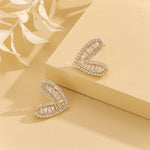 Load image into Gallery viewer, Lovely Golden Sparkling Heart  Studs - Reet Pehal
