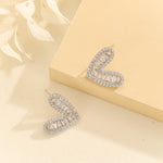 Load image into Gallery viewer, Lovely Silver Sparkling Heart  Studs - Reet Pehal
