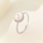 Load image into Gallery viewer, Graceful Diamond-Pearl Harmony Ring - Reet Pehal
