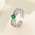 Load image into Gallery viewer, Emerald Splendor Open Band Ring - Reet Pehal
