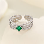 Load image into Gallery viewer, Emerald Splendor Open Band Ring - Reet Pehal
