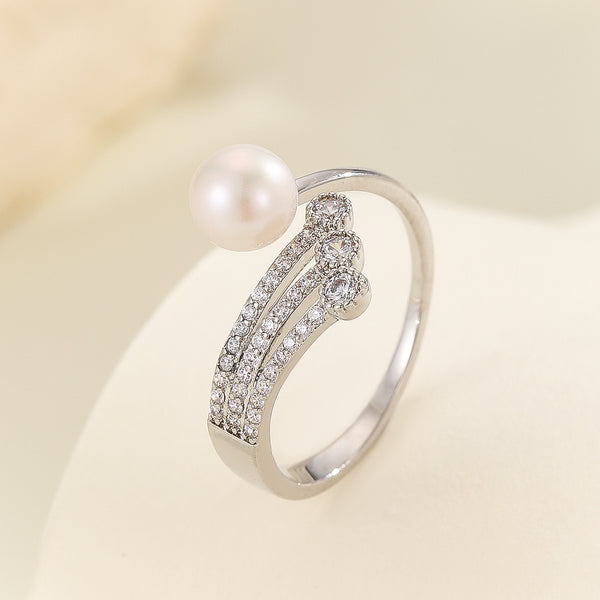 Pearl Pave Perfection Ring - Reet Pehal