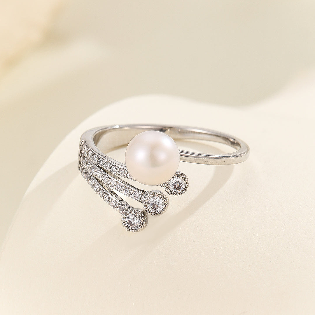 Pearl Pave Perfection Ring - Reet Pehal