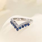 Load image into Gallery viewer, Timeless Tiara-Inspired Sapphire Ring - Reet Pehal
