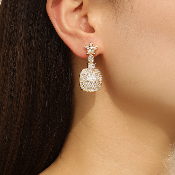 Graceful Golden Starlight Earrings - Reet Pehal