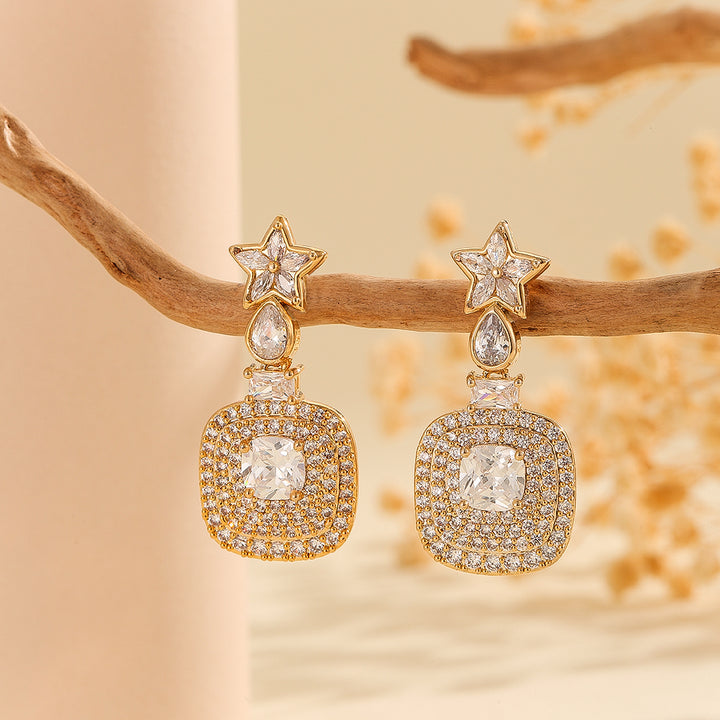 Graceful Golden Starlight Earrings - Reet Pehal