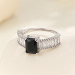 Load image into Gallery viewer, Deluxe Noir Princess Cut Diamond Ring - Reet Pehal
