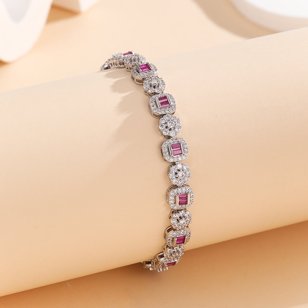 Graceful Pink Sparkle Bracelet - Reet Pehal