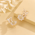 Load image into Gallery viewer, Dazzling Golden Crystal Floral  Earring - Reet Pehal
