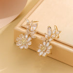 Load image into Gallery viewer, Dazzling Golden Crystal Floral  Earring - Reet Pehal
