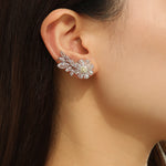 Load image into Gallery viewer, Dazzling Silver Crystal Floral  Earring - Reet Pehal
