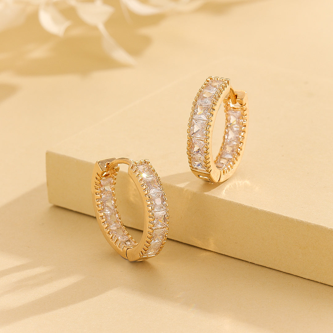 Gorgeous Golden Halo Gem Studs - Reet Pehal