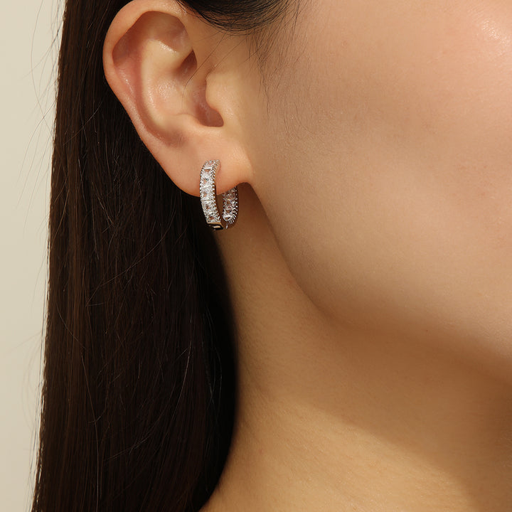 Gorgeous Silver Halo Gem Studs - Reet Pehal