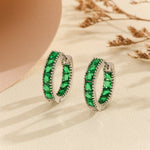 Load image into Gallery viewer, Gorgeous Green Halo Gem Studs - Reet Pehal
