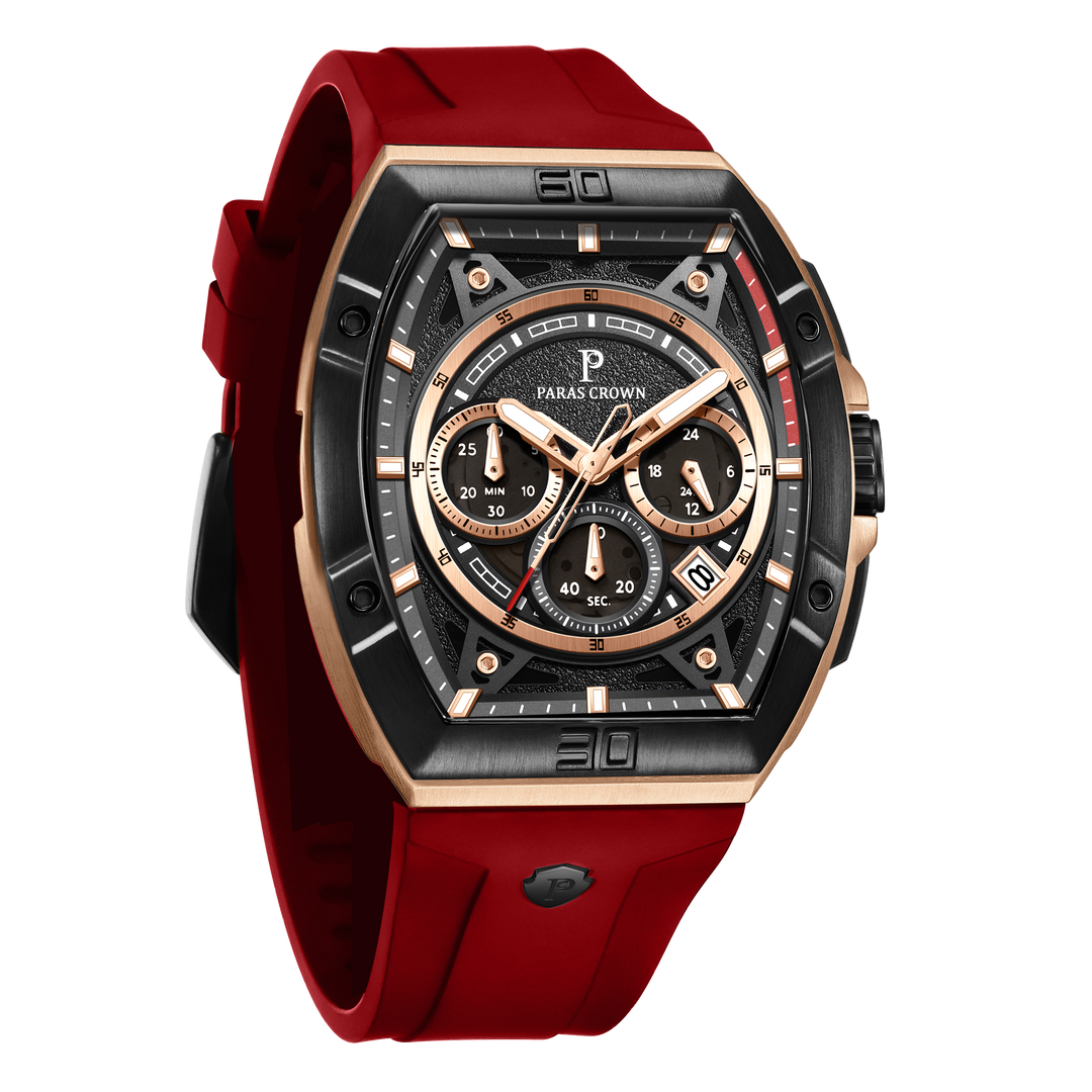 PARAS CROWN Red Racer Wristwatch - Reet Pehal