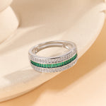 Load image into Gallery viewer, Luxe Diamond Green Fusion Ring - Reet Pehal
