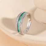 Load image into Gallery viewer, Luxe Diamond Green Fusion Ring - Reet Pehal
