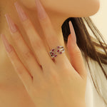 Load image into Gallery viewer, Sparkling Pink Teardrop Harmony Ring - Reet Pehal
