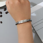 Load image into Gallery viewer, Urban Contrast Silver Band
