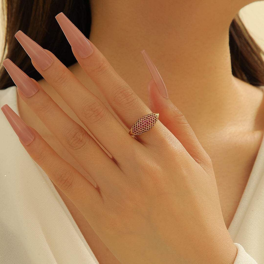 Milgrain Ruby Glow Ring - Reet Pehal