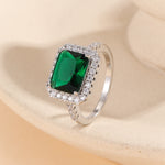 Load image into Gallery viewer, Jubilant Emerald Halo Ring - Reet Pehal
