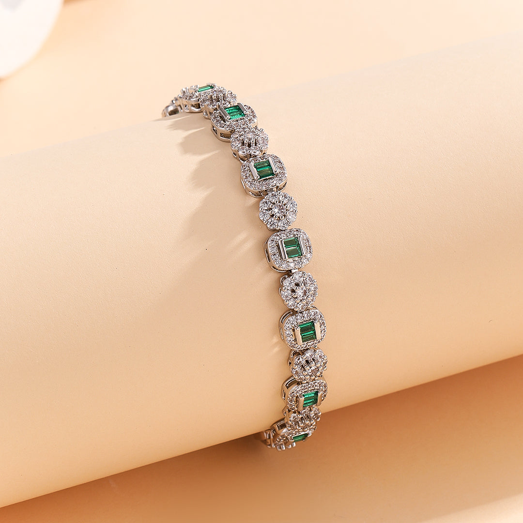 Graceful Green Sparkle Bracelet - Reet Pehal