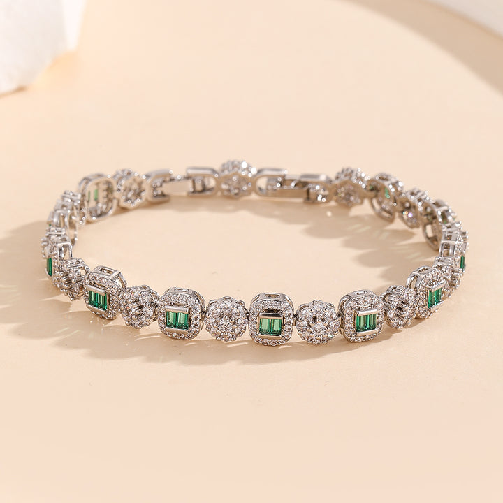 Graceful Green Sparkle Bracelet - Reet Pehal