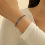 Load image into Gallery viewer, Radianza Gem Sapphire Link Bracelet - Reet Pehal
