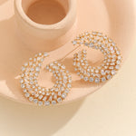 Load image into Gallery viewer, Sparkling Golden Crescent Luxe  Earrings - Reet Pehal
