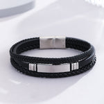 Load image into Gallery viewer, Modern Silver Stripe Braided Band
