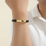 Load image into Gallery viewer, Stylish Gold Accent Leather Band
